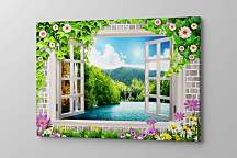 Obraz Výhľad z okna na jazero 1984